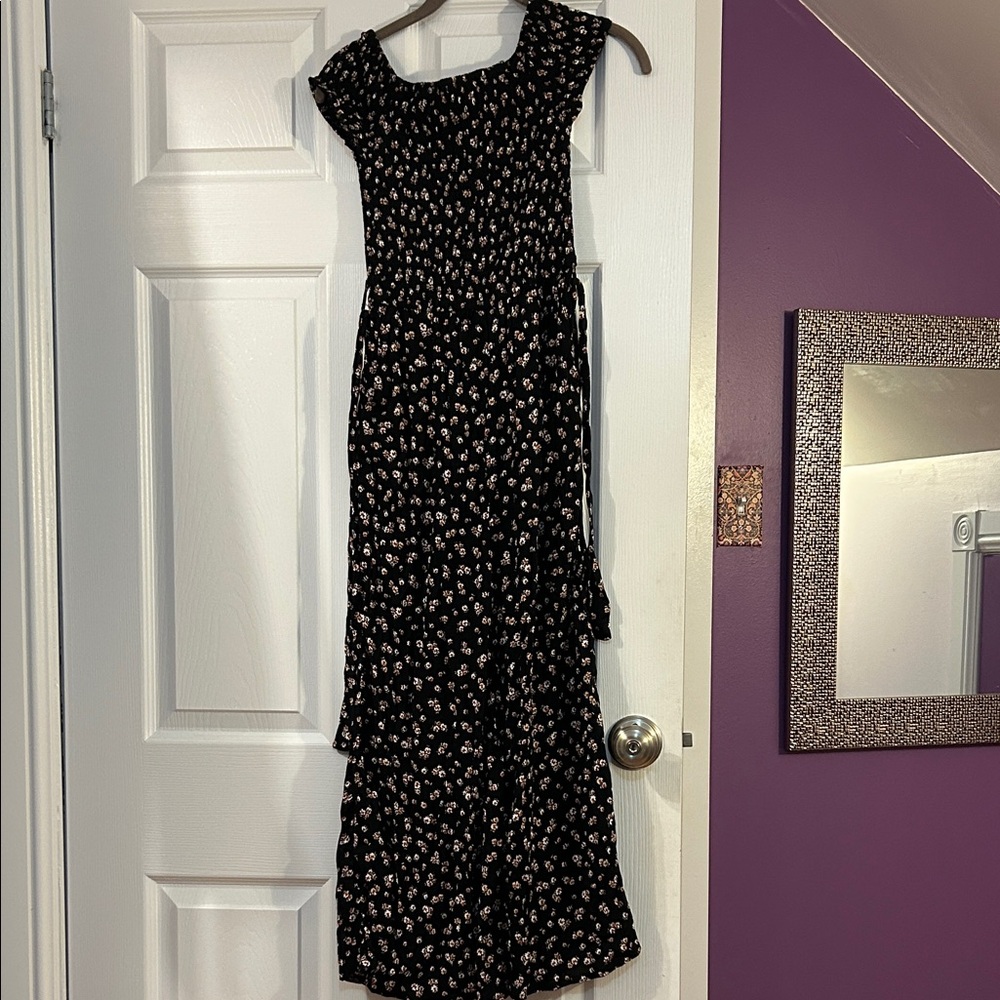NWT Eclipse Black Floral Jumpsuit